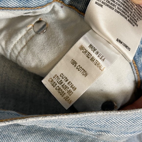 Agolde Criss Cross Relaxed Fit Jeans - Women's Size 31 - Blue - Picture 7 of 12